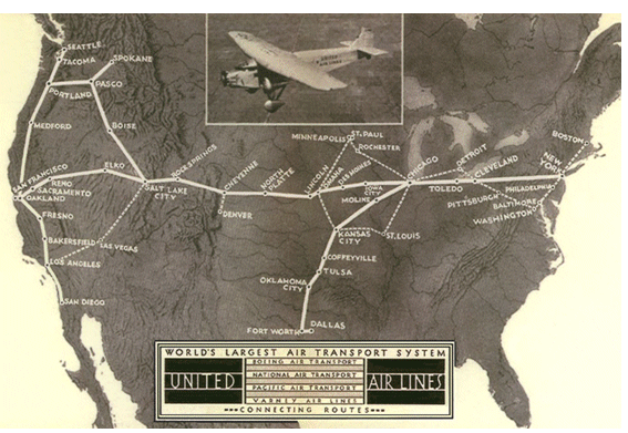 UAL Connecting Routes Map